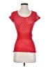 One Step Up Red Short Sleeve Top Size S - photo 1