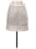 Forever 21 100% Polyester Metallic Silver Ivory Formal Skirt Size S - photo 1