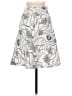 Zara 100% Polyester Graphic Gray White Formal Skirt Size XS - photo 2