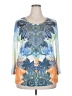 Reba Blue 3/4 Sleeve Top Size 2X - photo 1
