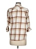 Eddie Bauer 100% Cotton Plaid Tan 3/4 Sleeve Button-Down Shirt Size M - photo 2