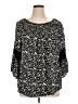 Studio West 100% Rayon Black 3/4 Sleeve Blouse Size XL - photo 1
