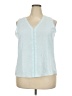 41Hawthorn 100% Recycled Polyester Blue Sleeveless Blouse Size XXL - photo 1