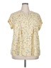 Monday Fun 100% Polyester Yellow Short Sleeve Blouse Size 2X - photo 1