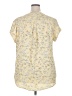Monday Fun 100% Polyester Yellow Short Sleeve Blouse Size 2X - photo 2
