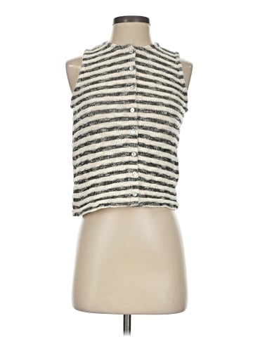 Madewell Crewneck Sweater Vest in Stripe (view 1)