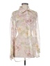 Notations 100% Polyester Floral Ivory Long Sleeve Blouse Size M - photo 1