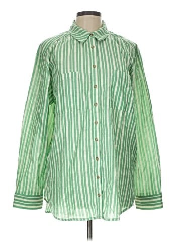 Pilcro Long Sleeve Button-Down Shirt (view 1)