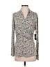 DKNY Ivory Long Sleeve Blouse Size M - photo 1