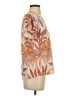 Democracy Tropical Tan Short Sleeve Blouse Size S - photo 4