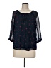 XXI 100% Polyester Blue 3/4 Sleeve Blouse Size M - photo 1