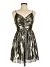 MICHAEL Michael Kors 100% Polyester Metallic Silver Cocktail Dress Size 8 - photo 1