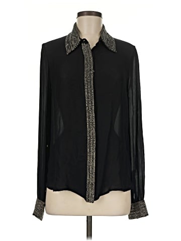 Haute Hippie Long Sleeve Silk Top (view 1)