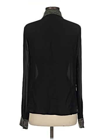 Haute Hippie Long Sleeve Silk Top (view 2)