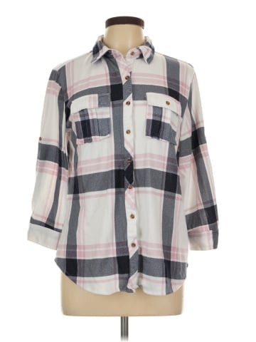 Eden & Olivia 3/4 Sleeve Button-Down Shirt (view 1)