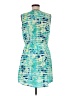 Apt. 9 100% Polyester Print Teal Casual Dress Size M - photo 2