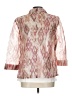 Chico's Graphic Pink 3/4 Sleeve Blouse Size Lg (2) - photo 2