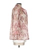 Chico's Graphic Pink 3/4 Sleeve Blouse Size Lg (2) - photo 4