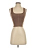 Happily Grey 100% Polyester Brown Tank Top Size S - photo 1
