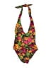 Ellejay Tropical Black One Piece Swimsuit Size S - photo 1