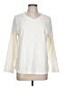 St. John's Bay 100% Polyester Ivory Sweatshirt Size L (petite) - photo 1