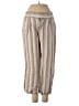 Free People Stripes Tan Linen Pants Size 2 - photo 1