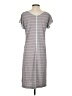 Wrap Stripes Gray Casual Dress Size 4 - photo 2