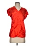 Helmut Lang 100% Viscose Red Short Sleeve Blouse Size 2 - photo 1