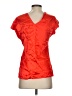 Helmut Lang 100% Viscose Red Short Sleeve Blouse Size 2 - photo 2