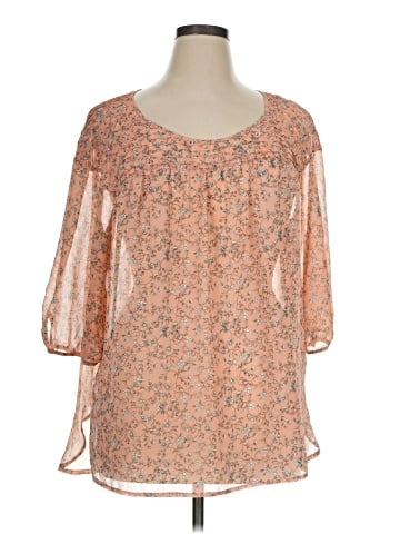 LC Lauren Conrad 3/4 Sleeve Blouse (view 1)