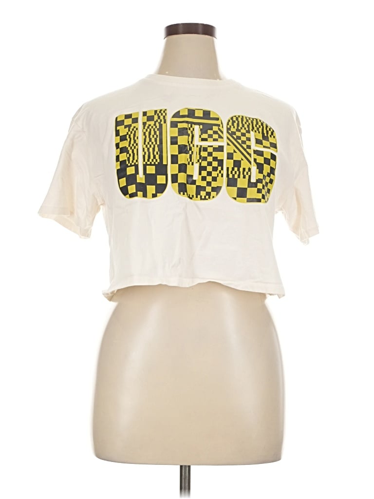 Pre-owned Ugg Short Sleeve T-shirt In Ivory