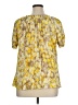 Croft & Barrow 100% Polyester Yellow Short Sleeve Blouse Size XL - photo 2