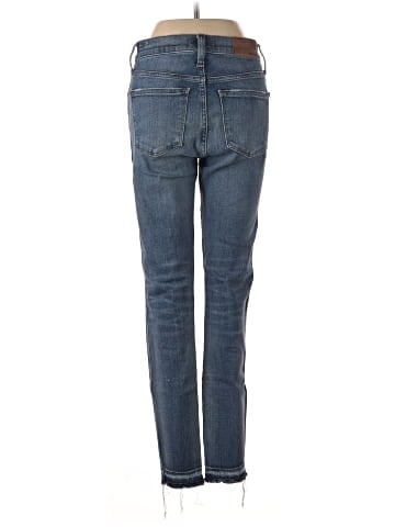Madewell 9" Mid-Rise Skinny Jeans in York Wash: Rip and Repair Edition (view 2)