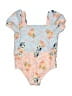 Bluey Floral Blue One Piece Swimsuit 9-12 MO / 12 MO - photo 1