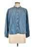 Levi's 100% Lyocell Blue 3/4 Sleeve Button-Down Shirt Size L - photo 1