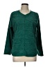 St. John's Bay 100% Polyester Green Pullover Sweater Size L (petite) - photo 1