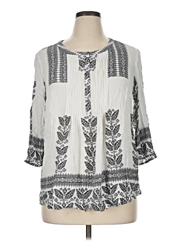 Pale Sky 3/4 Sleeve Blouse (view 1)