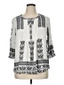 Pale Sky 100% Rayon Gray 3/4 Sleeve Blouse Size 1X - photo 1