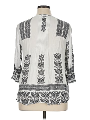 Pale Sky 3/4 Sleeve Blouse (view 2)
