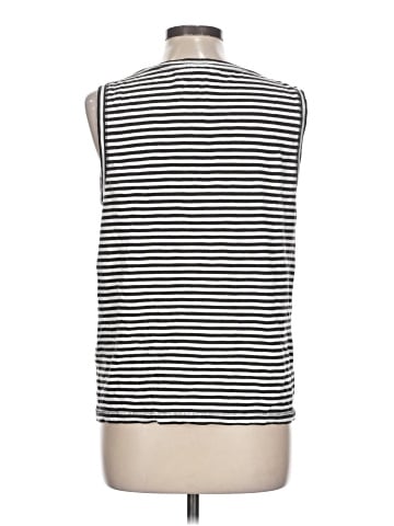 Madewell Slub Relaxed V-Neck Tank in Stripe (view 2)