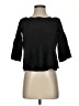 Tibi 100% Silk Black 3/4 Sleeve Silk Top Size 0 - photo 1