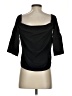 Tibi 100% Silk Black 3/4 Sleeve Silk Top Size 0 - photo 2