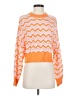 Divided by H&M 100% Acrylic Chevron-herringbone Orange Pullover Sweater Size S - photo 1