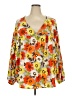 GeeGee 100% Polyester Orange 3/4 Sleeve Blouse Size 3xl - photo 1