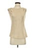 Etcetera 100% Silk Ivory Tan Sleeveless Silk Top Size 2 - photo 1