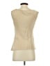 Etcetera 100% Silk Ivory Tan Sleeveless Silk Top Size 2 - photo 2