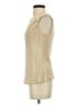 Etcetera 100% Silk Ivory Tan Sleeveless Silk Top Size 2 - photo 5