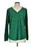 Merona 100% Polyester Green Long Sleeve Blouse Size L - photo 1