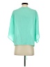 Adrienne 100% Polyester Teal 3/4 Sleeve Blouse Size S - photo 2