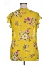 DR2 100% Polyester Yellow Short Sleeve Blouse Size 1X - photo 2